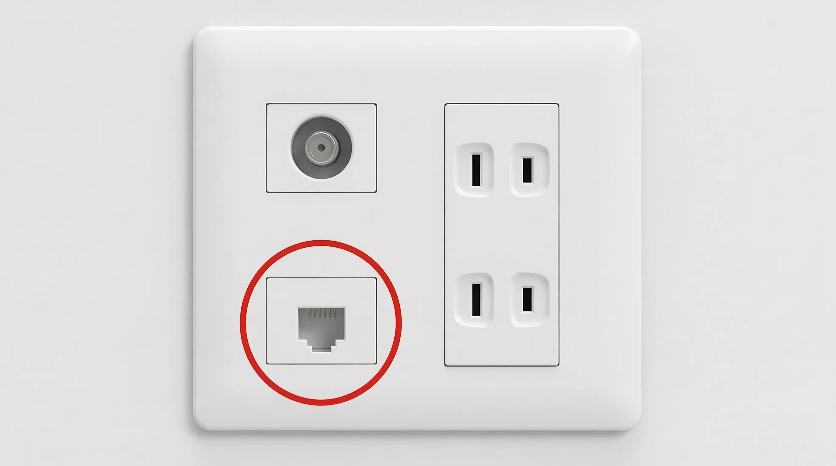 壁のLANジャック